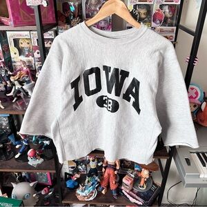 Vintage Champion Reverse Weave Iowa Cropped Sweatshirt Women’s L USA